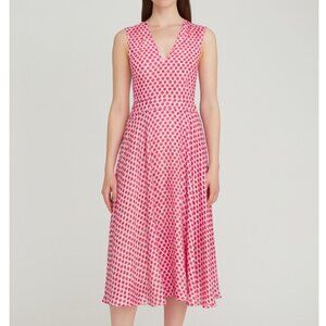 strapless open back dress HOBBS INVITATION FUCHSIA PINK WOOL & SILK SPECIAL OCCASION DRESS SIZE –  Whispers Dress Agency main image 0